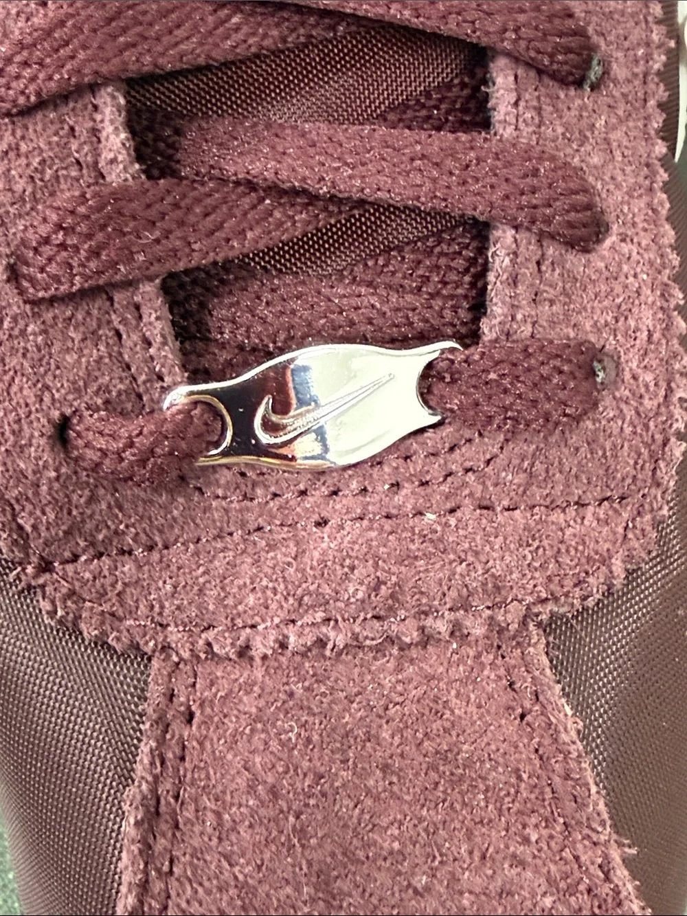 NWOB Nike Burgundy/White Cortez Textile Sneakers sz 8.5